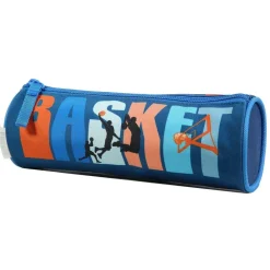 BAGTROTTER Trousse scolaire ronde Phileas Bleue Basket