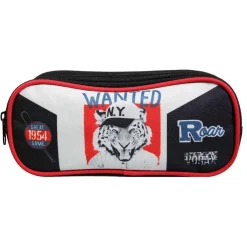 BAGTROTTER Trousse scolaire 2 compartiments Vorax Tigre Noire