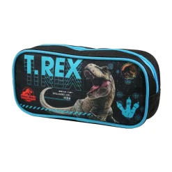 BAGTROTTER Trousse scolaire rectangulaire Jurassic World Noir T-Rex