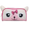 BAGTROTTER Trousse scolaire rectangulaire Kids Rose Chiot