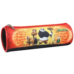 BAGTROTTER Trousse scolaire ronde Kung Fu Panda Rouge