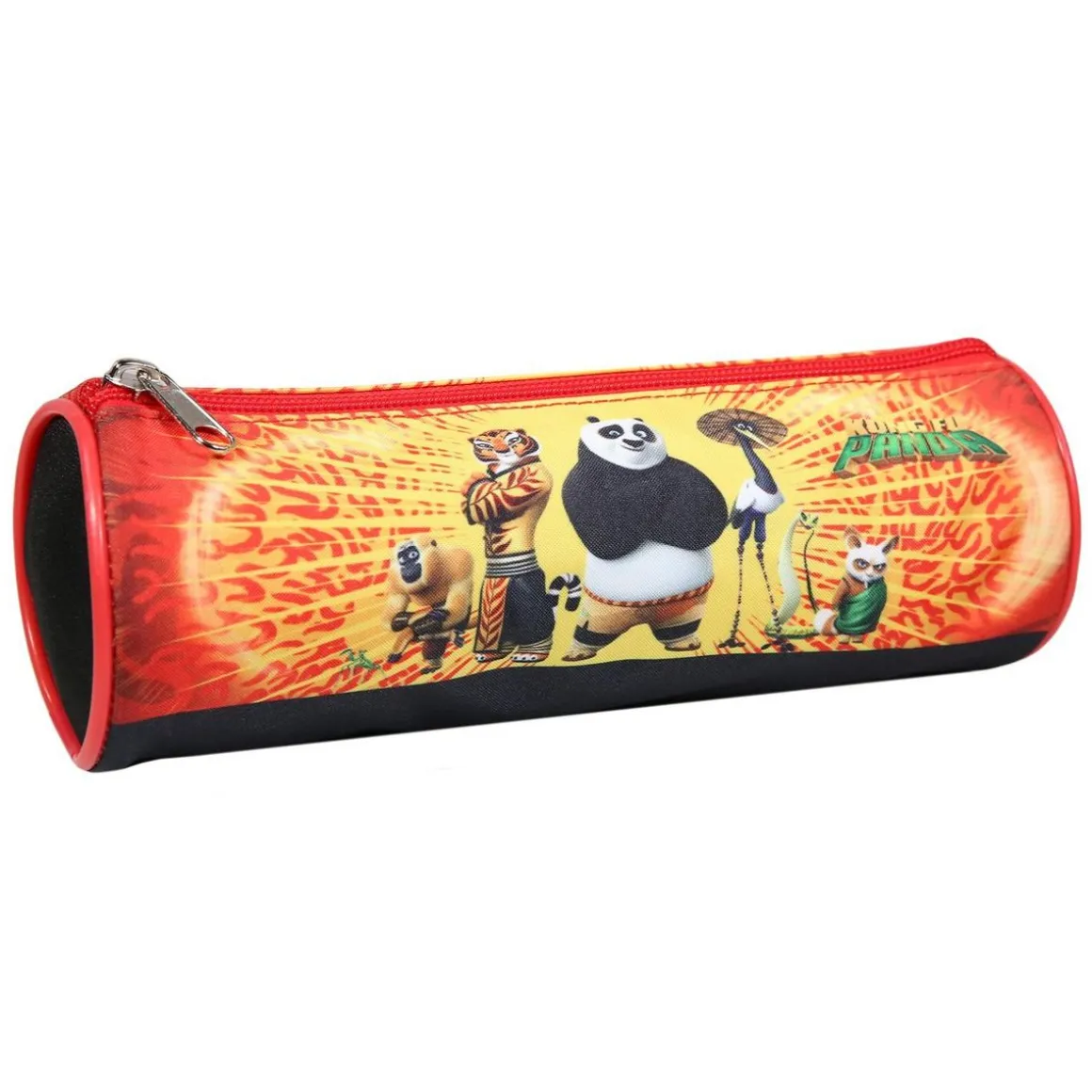 BAGTROTTER Trousse scolaire ronde Kung Fu Panda Rouge