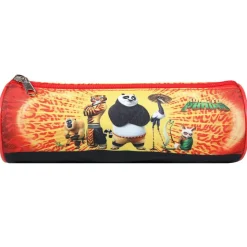 BAGTROTTER Trousse scolaire ronde Kung Fu Panda Rouge
