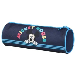 BAGTROTTER Trousse scolaire ronde Mickey Bleue Rayures