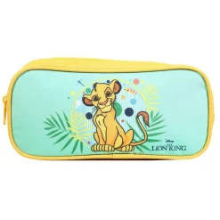 BAGTROTTER Trousse scolaire rectangulaire Le Roi Lion Verte