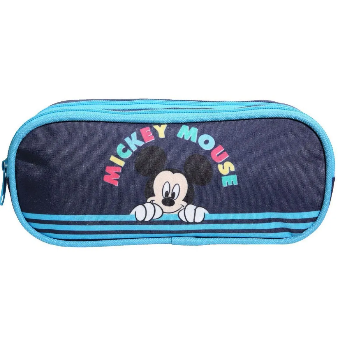 BAGTROTTER Trousse scolaire 2 compartiments Disney Mickey Bleue