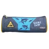 BAGTROTTER Trousse scolaire ronde Vorax Bleue Requins