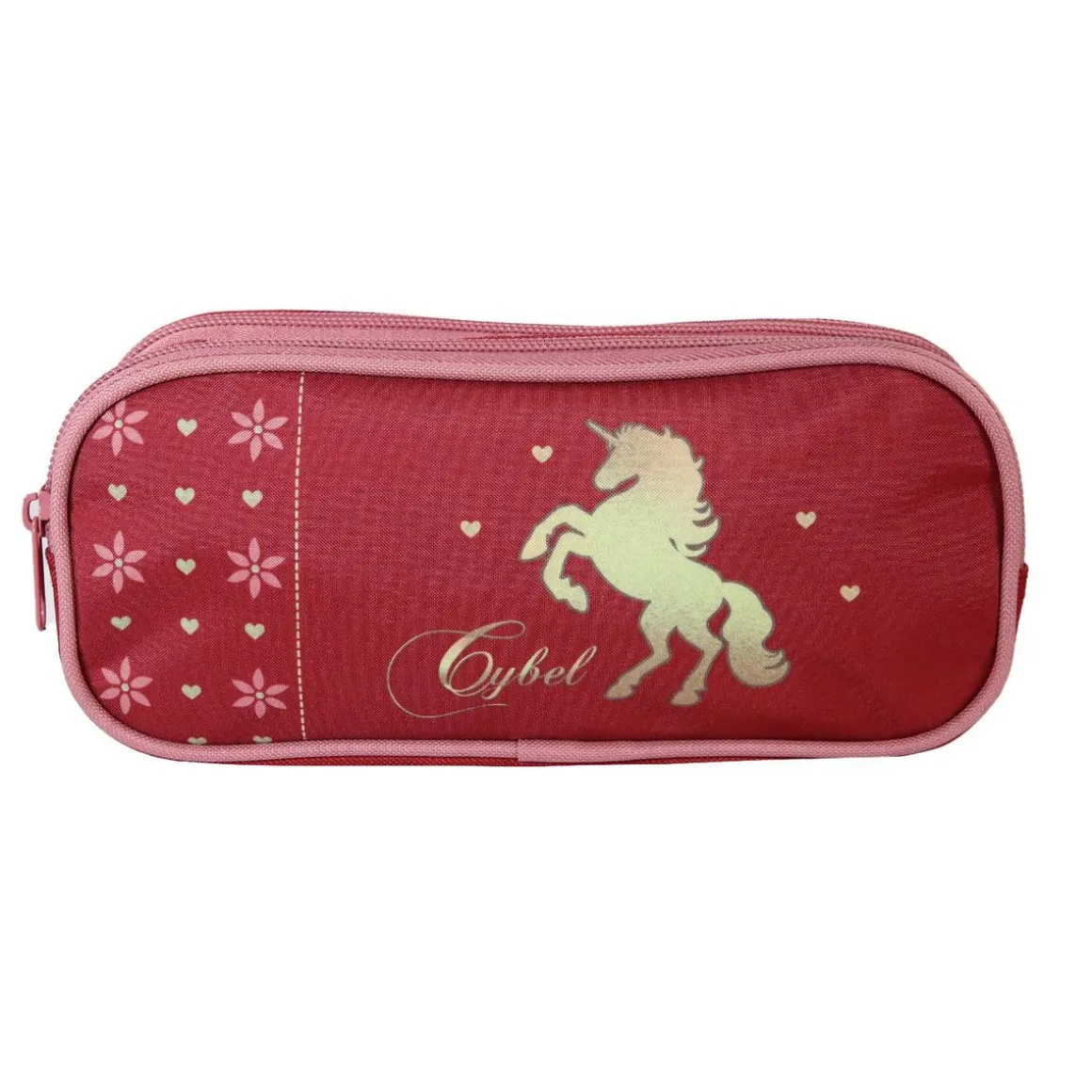 Bagtrotter Trousse scolaire 2 compartiments Cybel Rose