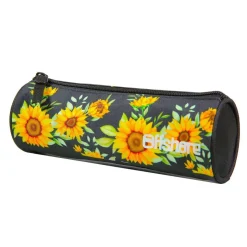 BAGTROTTER Trousse scolaire ronde Offshore Noir Tournesols