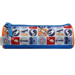 BAGTROTTER Trousse scolaire ronde Phileas Bleue Skate