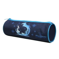 BAGTROTTER Trousse scolaire ronde La Reine Des Neiges / Frozen Bleue Cheval