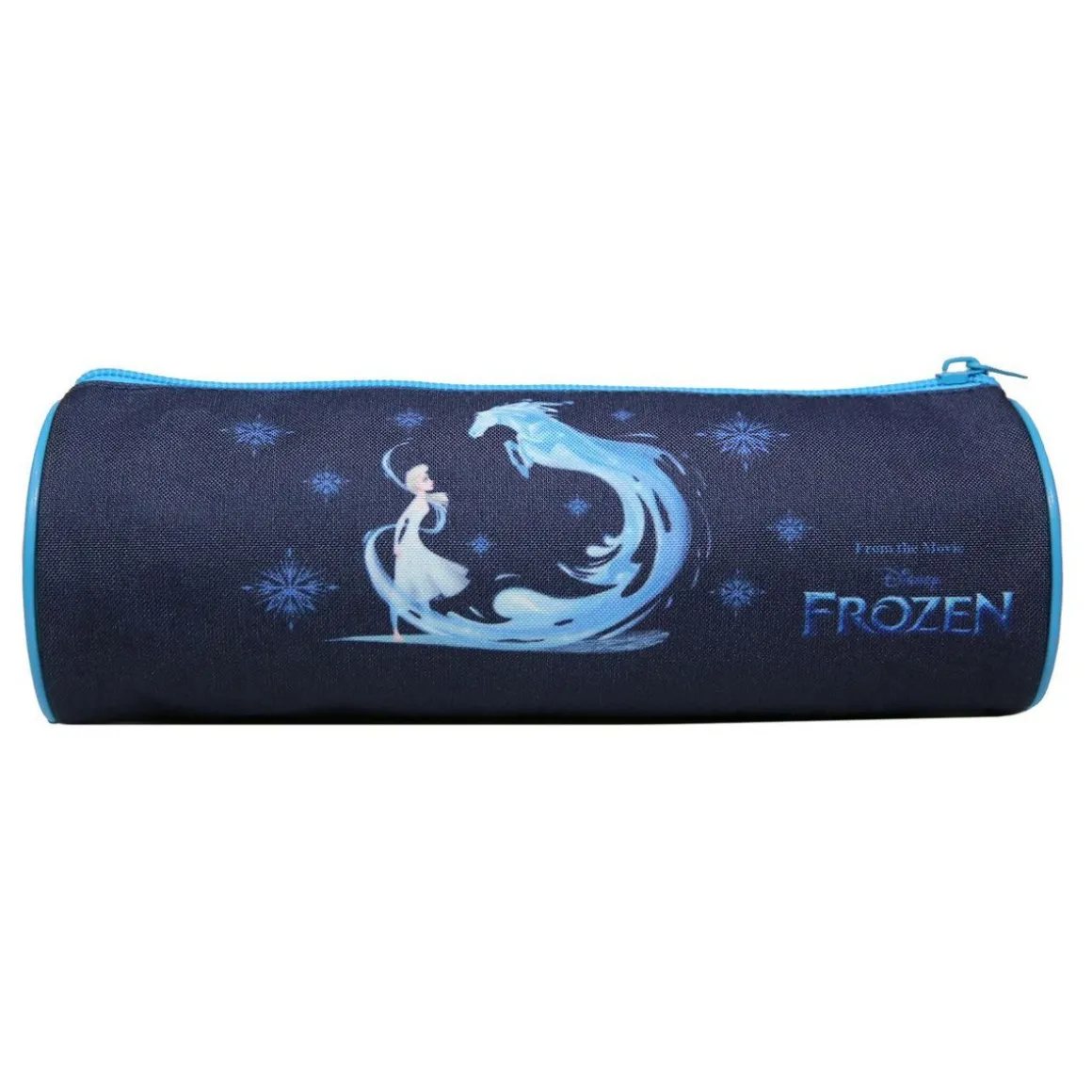 BAGTROTTER Trousse scolaire ronde La Reine Des Neiges / Frozen Bleue Cheval