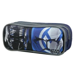 BAGTROTTER Trousse scolaire 2 compartiments Disney Star Wars Bleu