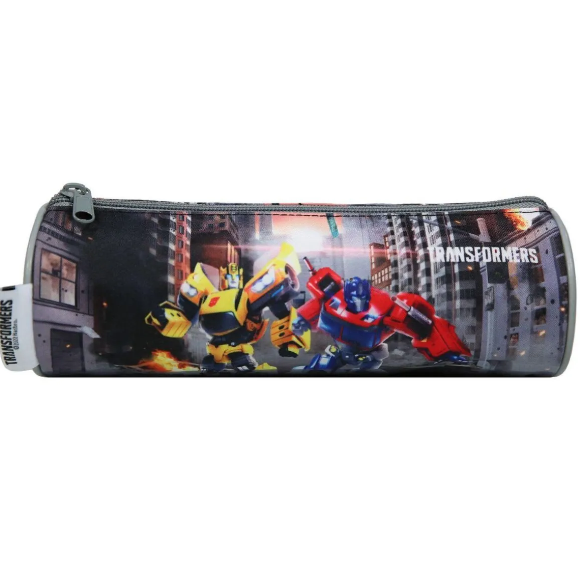 BAGTROTTER Trousse scolaire ronde Transformers Grise