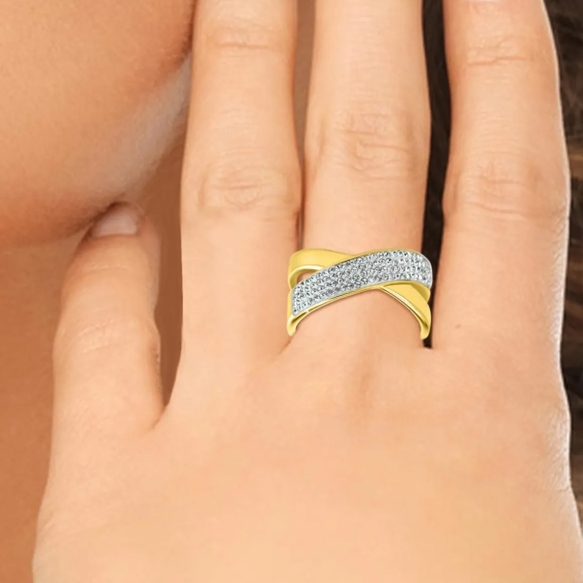 Bague taille 54 SC Bohème ornée de Cristaux scintillants