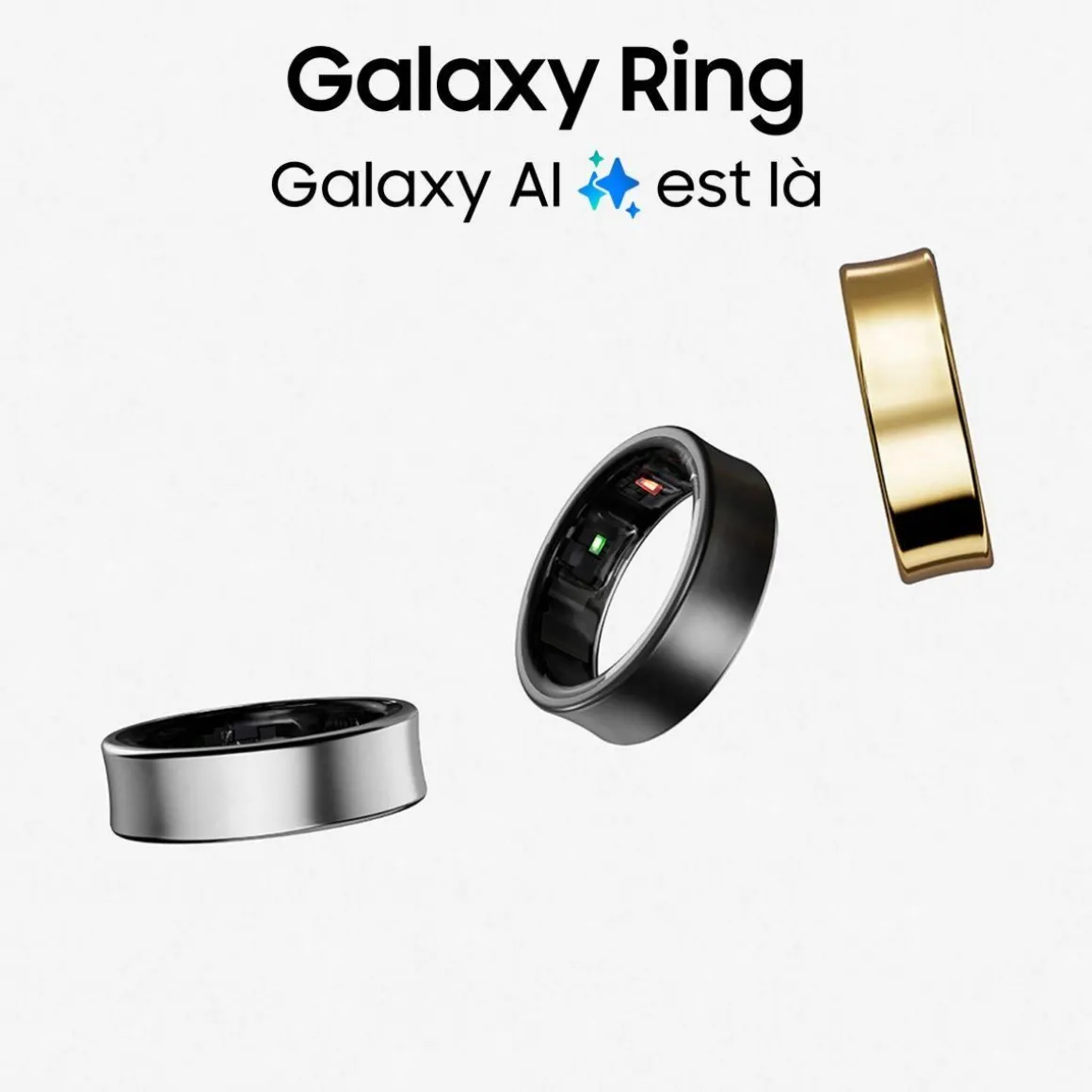 Bagues connectées Ring taille 14 Noir