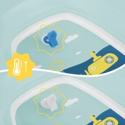 Baignoire Bébé Pliable Badabulle - Ultra Compact - Pieds Antidérapants - Témoin Chaleur - 35L