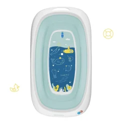 Baignoire Bébé Pliable Badabulle - Ultra Compact - Pieds Antidérapants - Témoin Chaleur - 35L