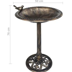 Baignoire de jardin pour oiseaux Bronze Plastique