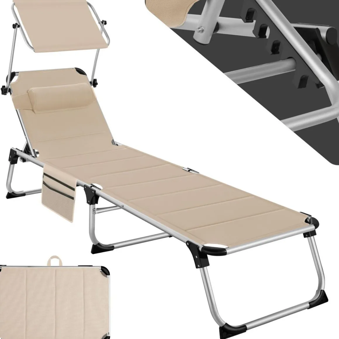 Bain de soleil rembourré, pliable