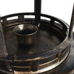 Bain decoratif pour oiseaux a LED a energie solaire Plastique