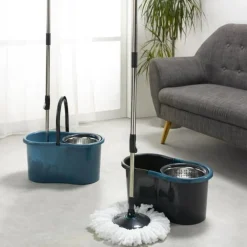 Balai Essorage & Seau Auto 12,5L Anthracite