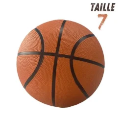 Ballon de basket orange Ø24,5cm - taille 7 + Pompe de gonflage