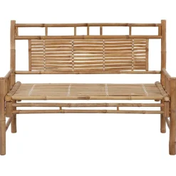 Banc de jardin avec coussin 120 cm Bambou
