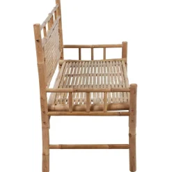Banc de jardin avec coussin 120 cm Bambou