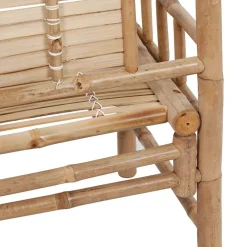 Banc de jardin avec coussin 120 cm Bambou