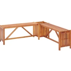 Banc de jardin et jardiniere 117x117x40 cm Bois solide d'acacia