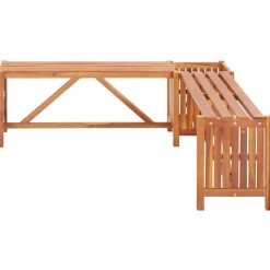 Banc de jardin et jardiniere 117x117x40 cm Bois solide d'acacia