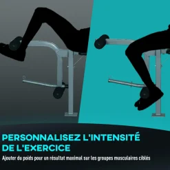 Banc de musculation Fitness entrainement complet dossier réglable curler