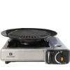 Barbecue à gaz et Réchaud gaz piézo 2200W 2 en1 Camping KEMPER
