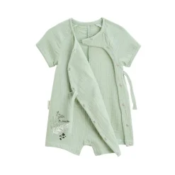 Barboteuse bébé en gaze de coton ouverture croisée Frimousse