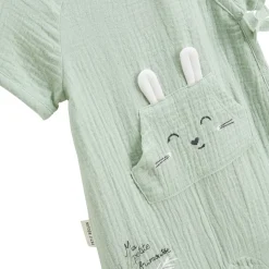 Barboteuse bébé en gaze de coton ouverture croisée Frimousse