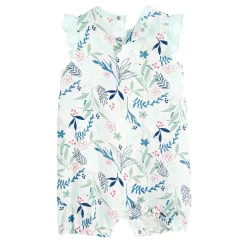 Barboteuse bébé en gaze de coton écrue Dahlia