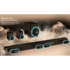 Barre de son HS2100 2.1 + caisson de basse sans fils - Noir