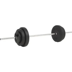 Barre d'halteres avec plaques 60 kg