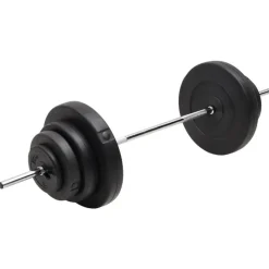 Barre d'halteres avec plaques 60 kg