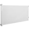 Barrière de sécurité barrière animaux rétractable automatique 1,65L x 0,85H m teslin alu. PVC blanc