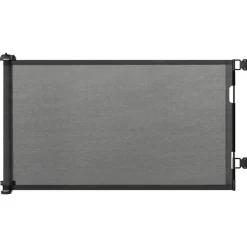 Barrière de sécurité barrière animaux rétractable automatique 1,65L x 0,85H m teslin alu. PVC noir