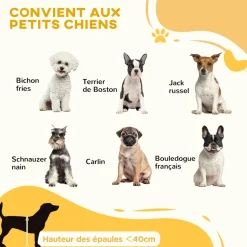 Barrière de sécurité chien 3 panneaux rétractable autoportante dim. 71-190L x 38,5l x 56H cm bois blanc