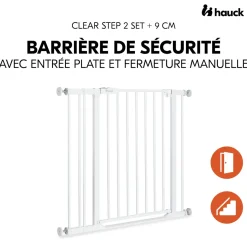 Barrière de sécurité Clear Step? Set 2 +9 cm Blanc