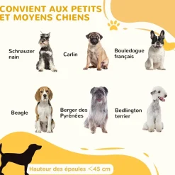 Barrière de sécurité pour chien, barrière de protection à 2 panneaux largeur réglable 63-106L x 44l x 67H cm, barrière pour escalier, porte, couloirs, en bois de pin et acier, blanc