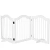 Barrière modulable pliable barrière de sécurité 154,5L x 61H cm MDF blanc