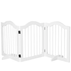 Barrière modulable pliable barrière de sécurité 154,5L x 61H cm MDF blanc