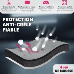 Bâche de voiture anti-grêle imperméable et respirante