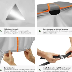 Bâche de voiture anti-grêle imperméable et respirante