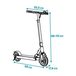 BEEPER Trottinette electrique 8 pouces 350W 6Ah SPEED